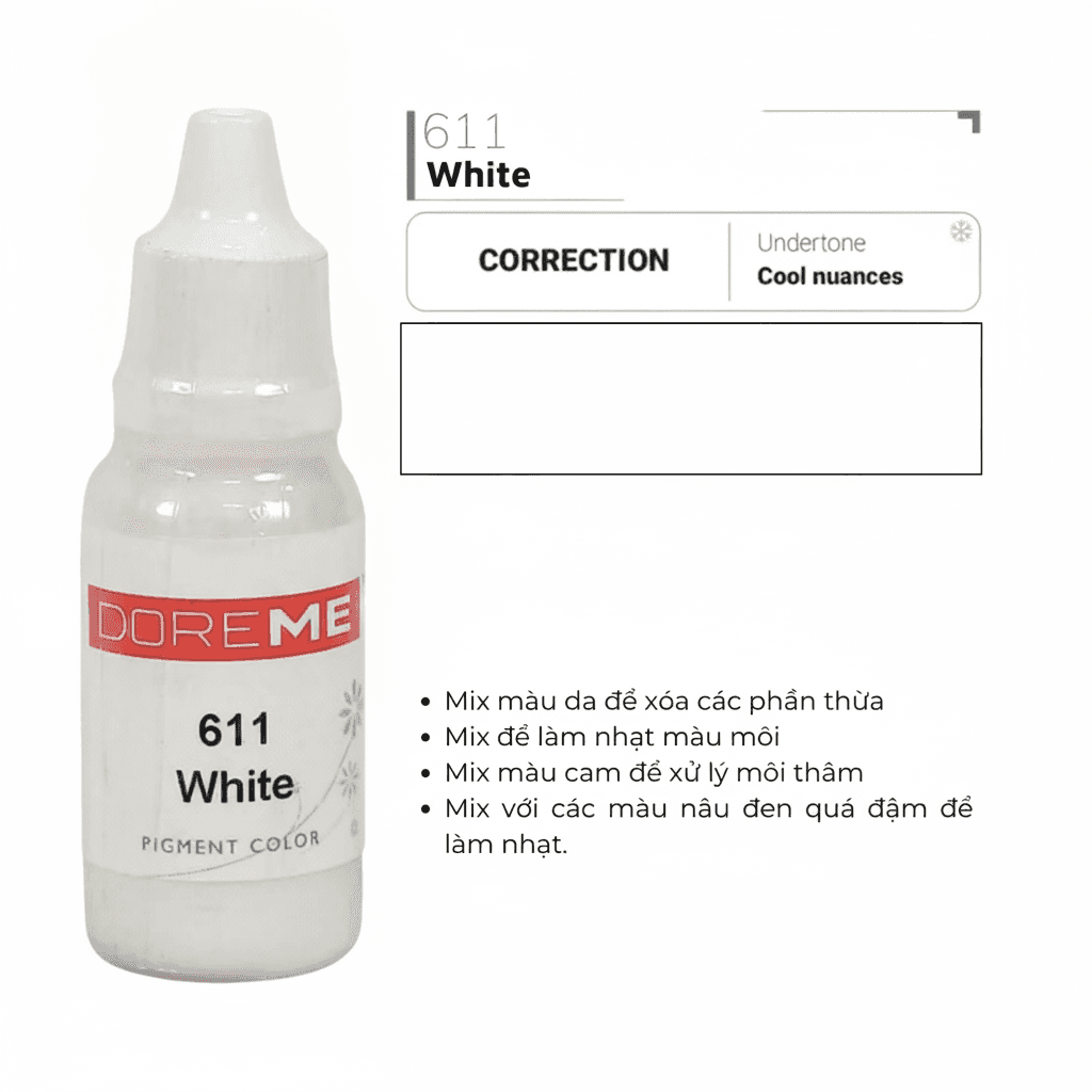 Mực Doreme - 611 White - Màu Trắng