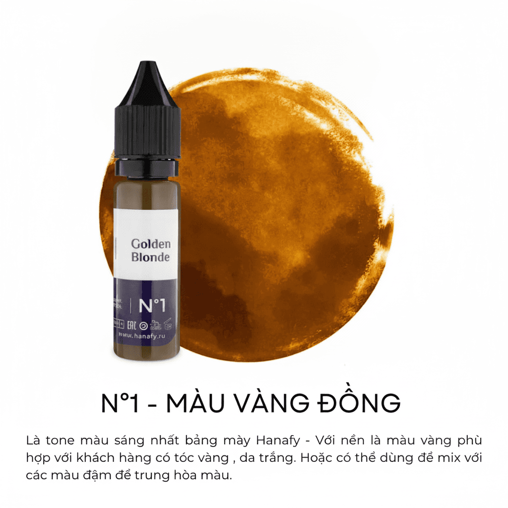 Mực Hanafy - N1 Golden blone - Nâu Vàng Ánh Đồng