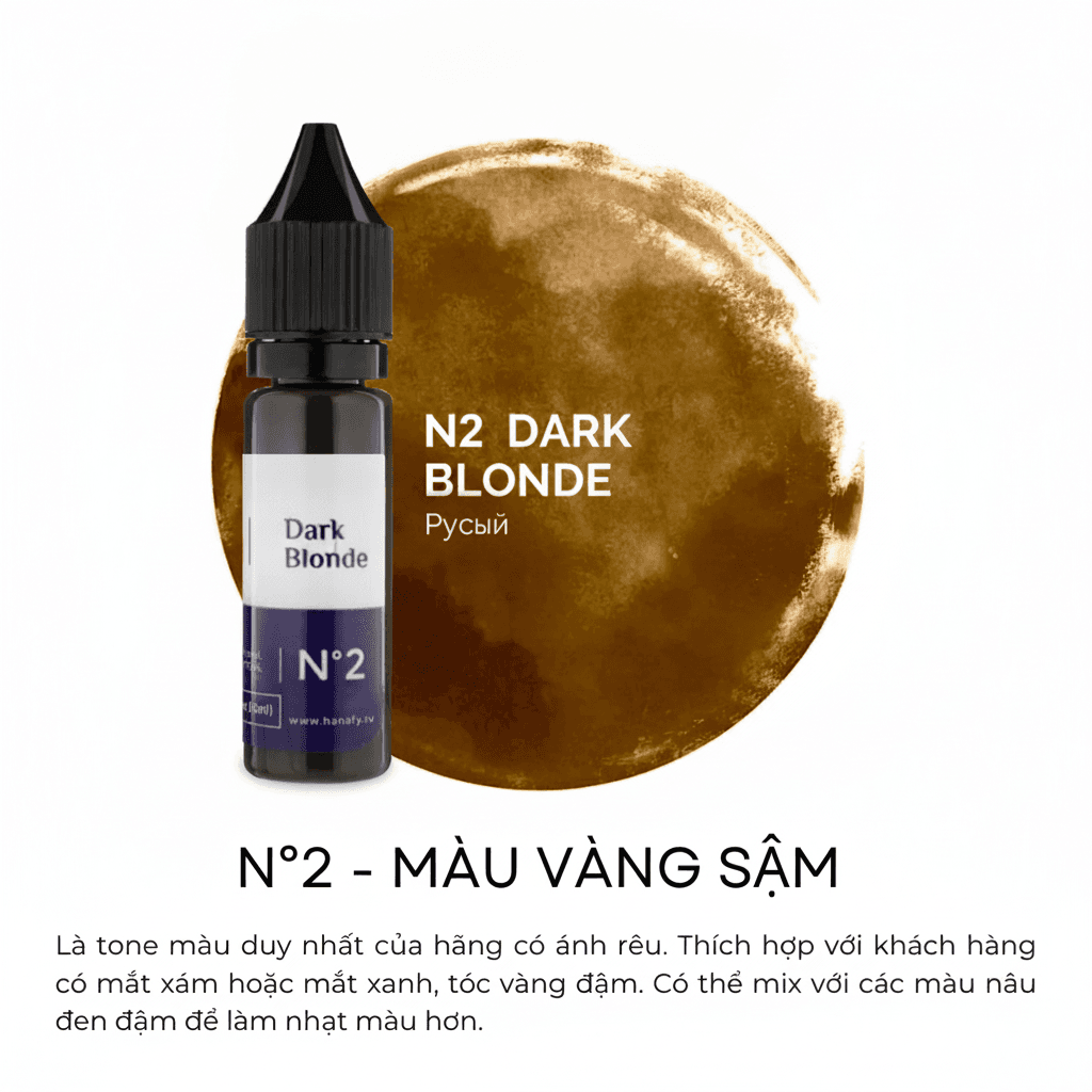 Mực Hanafy - N2 Dark Blonde - Nâu Vàng Sậm