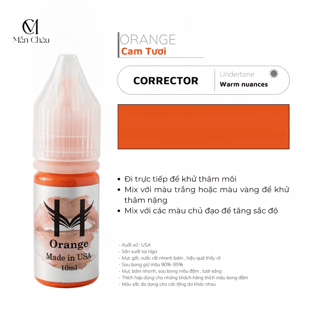 Mực Hoa Đào - Orange - Cam Tươi
