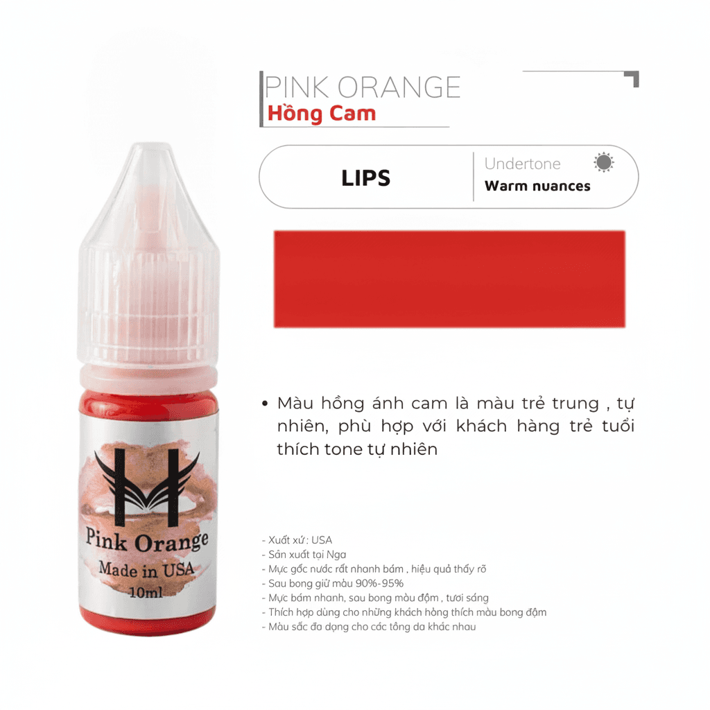 Mực Hoa Đào - Pink Orange - Hồng Cam