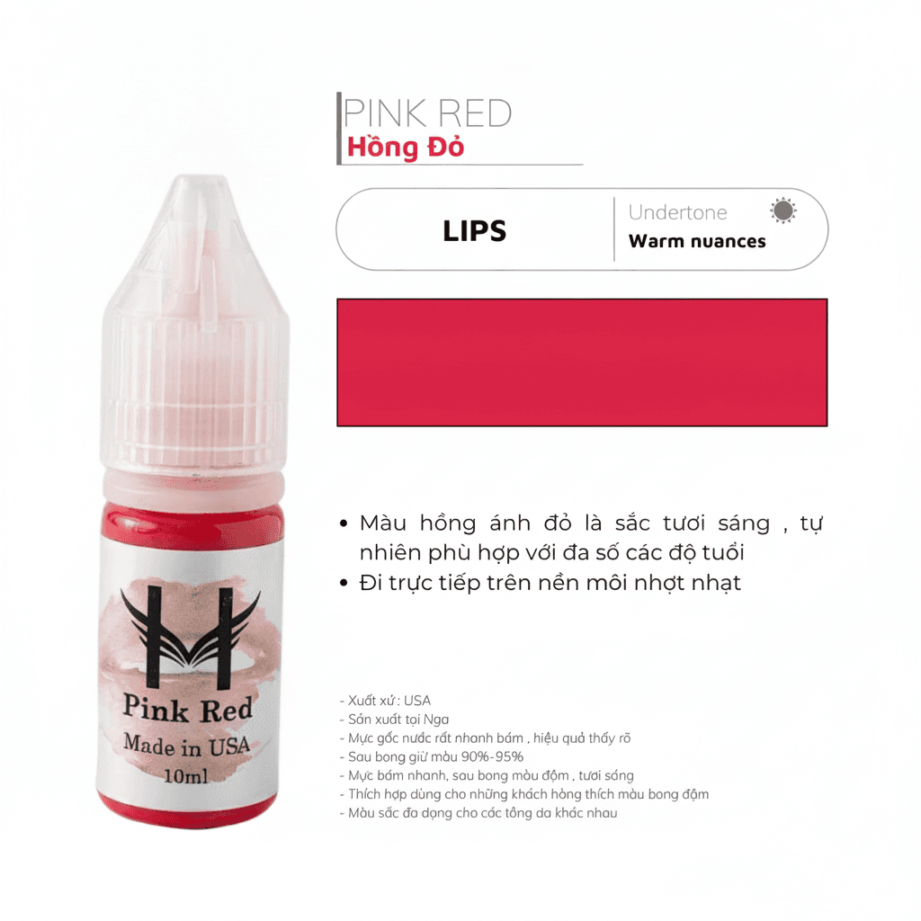 Mực Hoa Đào - Pink Red - Hồng Đỏ