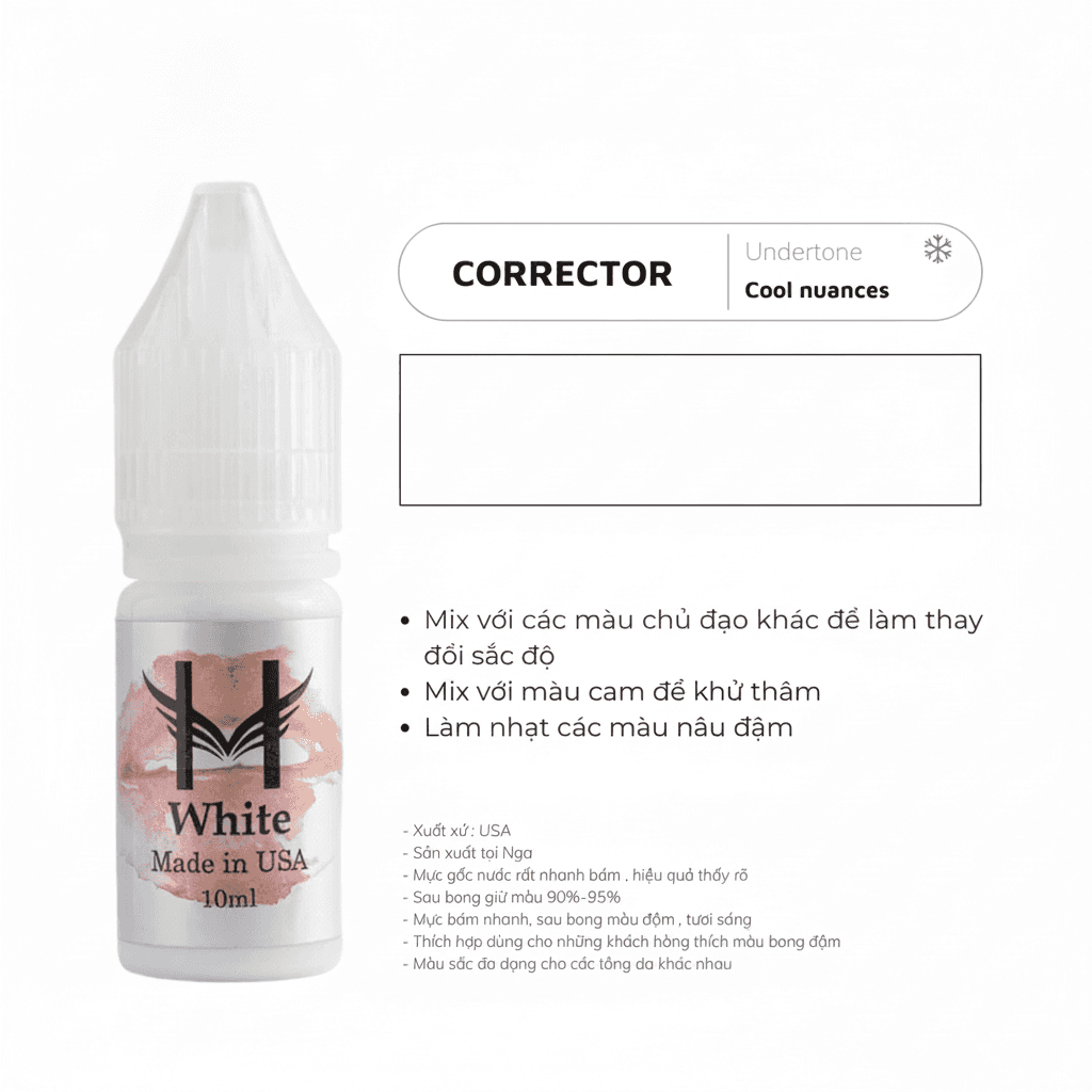 Mực Hoa Đào - White - Trắng