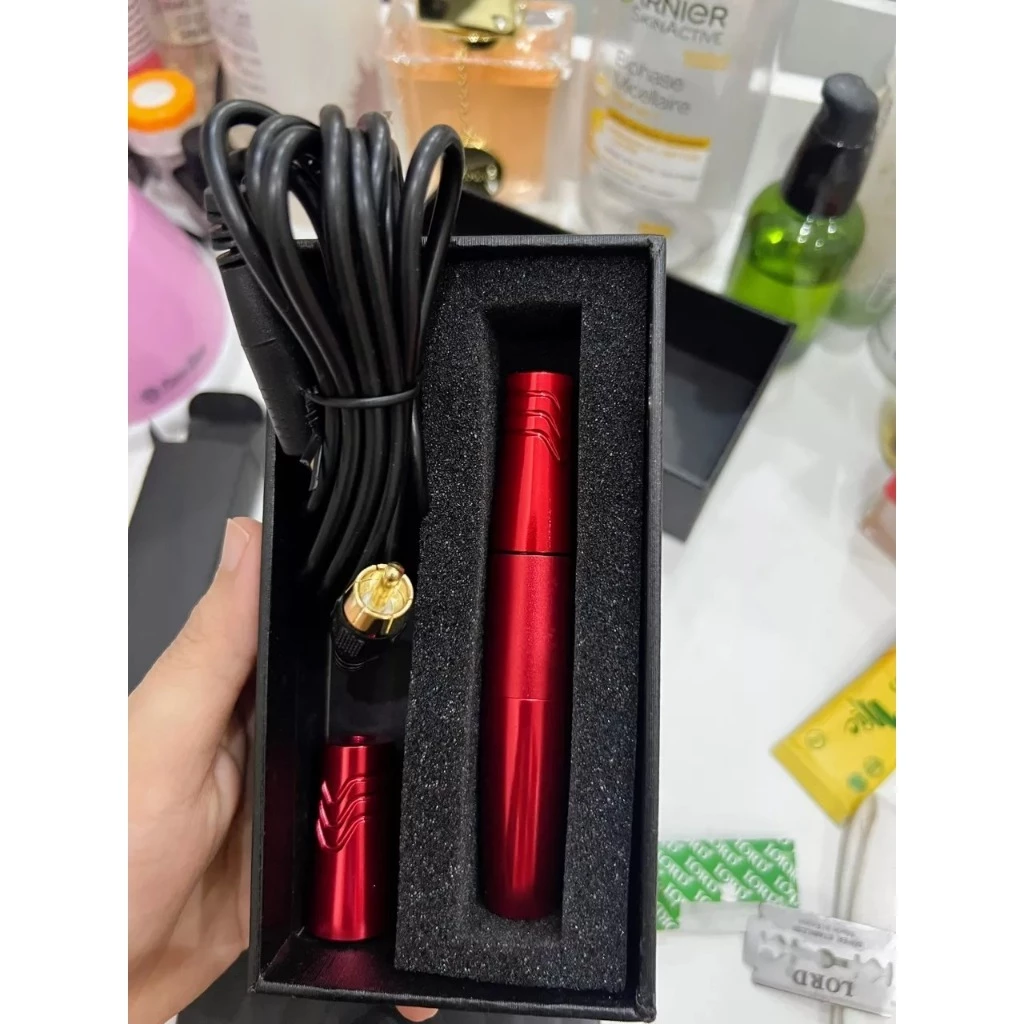 Máy Pen phun xăm môi mini 5.0 2 đầu xăm hình,Dùng được 4 loại kim Pearl Charmant Pen Cấy Phấn_P08