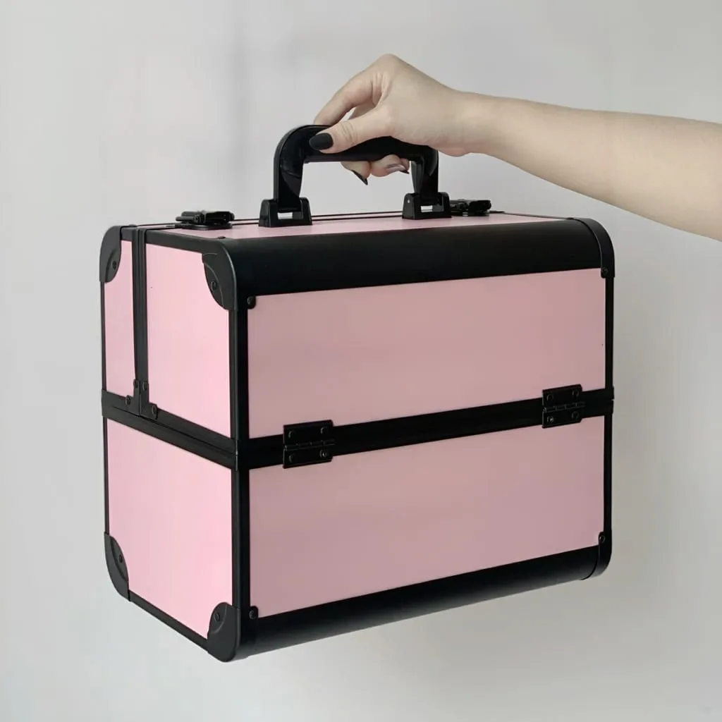 Cốp inox Hồng viền đen
