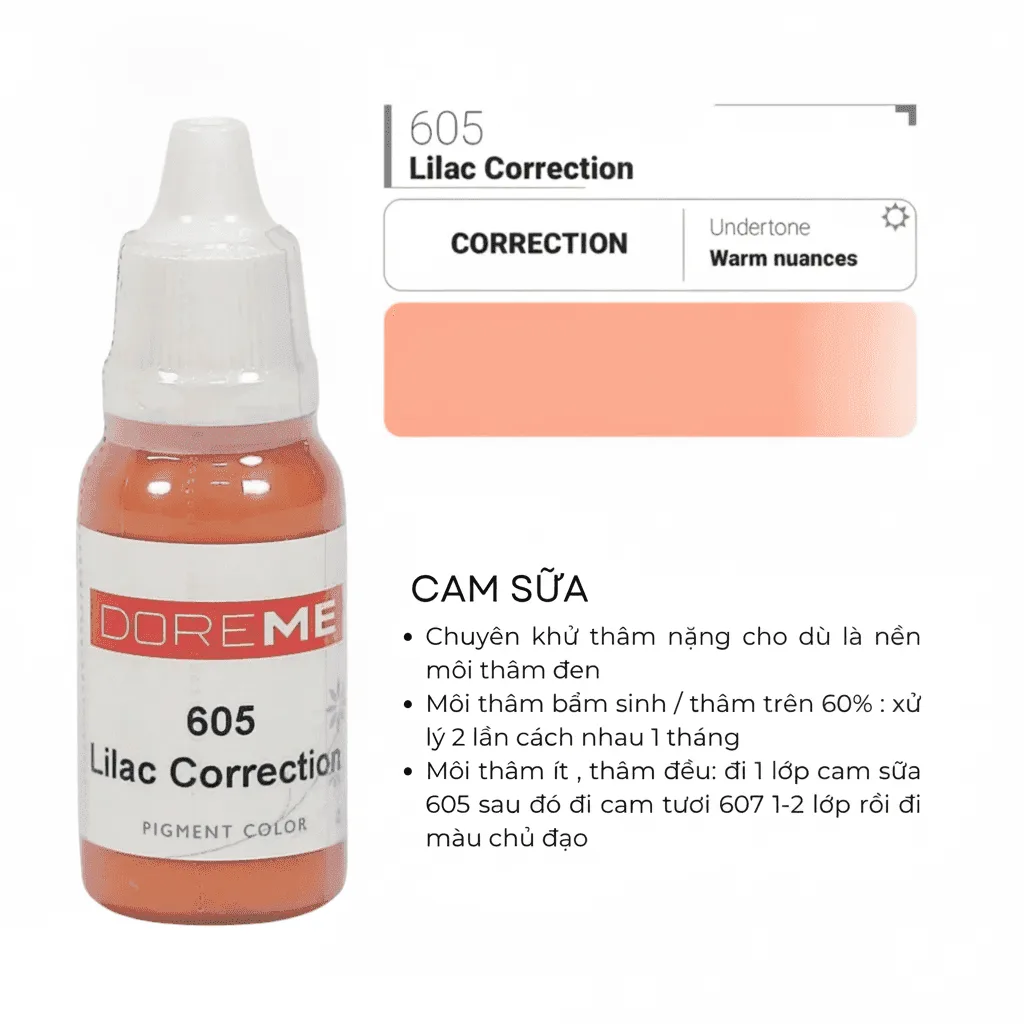 Mực Doreme - 605 Lilac Correction - Cam Sữa