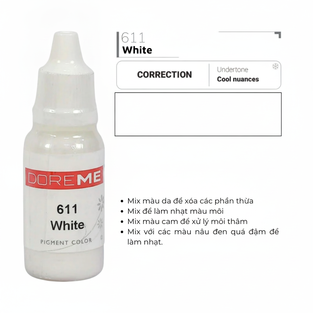 Mực Doreme - 611 White - Màu Trắng