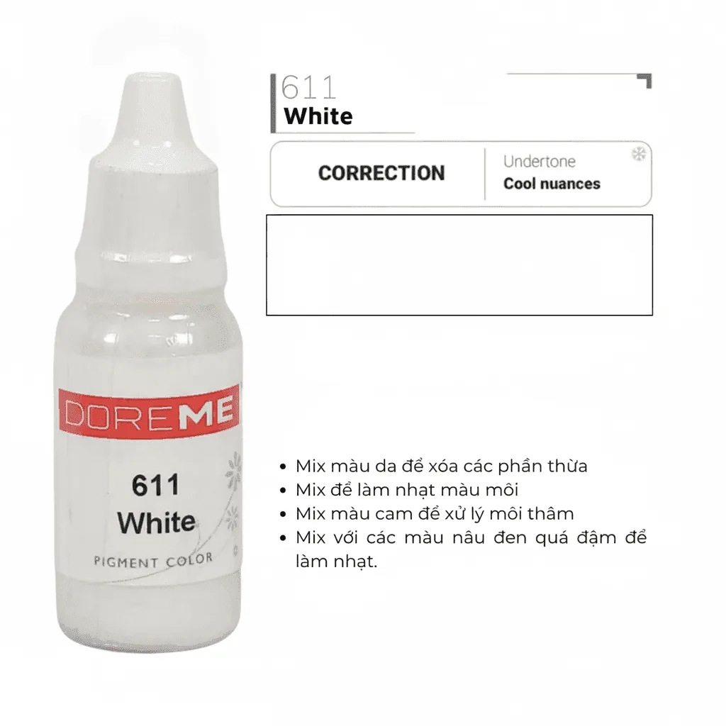 Mực Doreme - 611 White - Màu Trắng