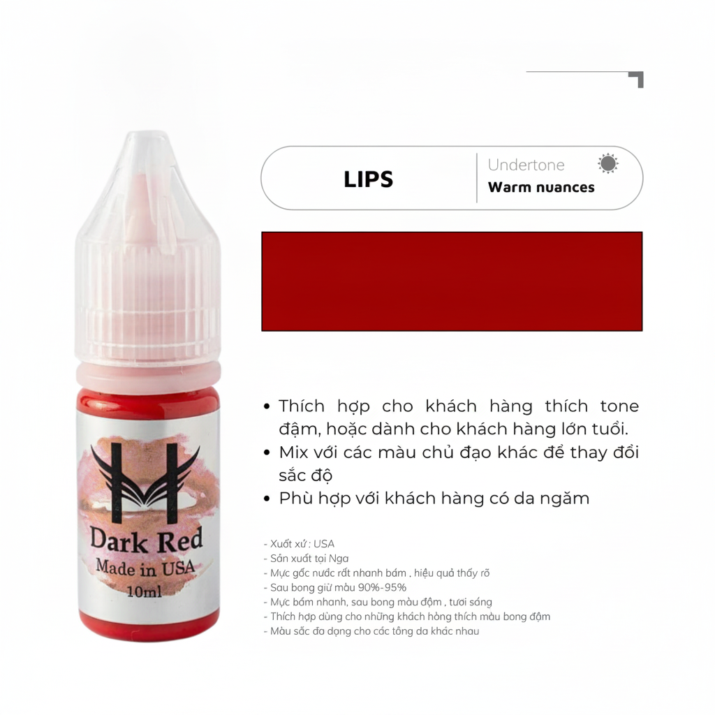 Mực Hoa Đào - Dark Red - Đỏ Đậm