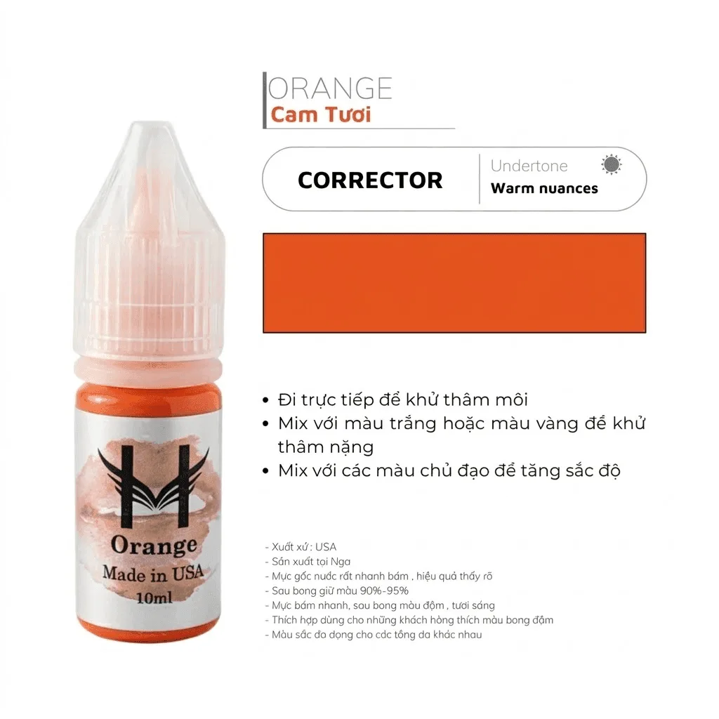Mực Hoa Đào - Orange - Cam Tươi