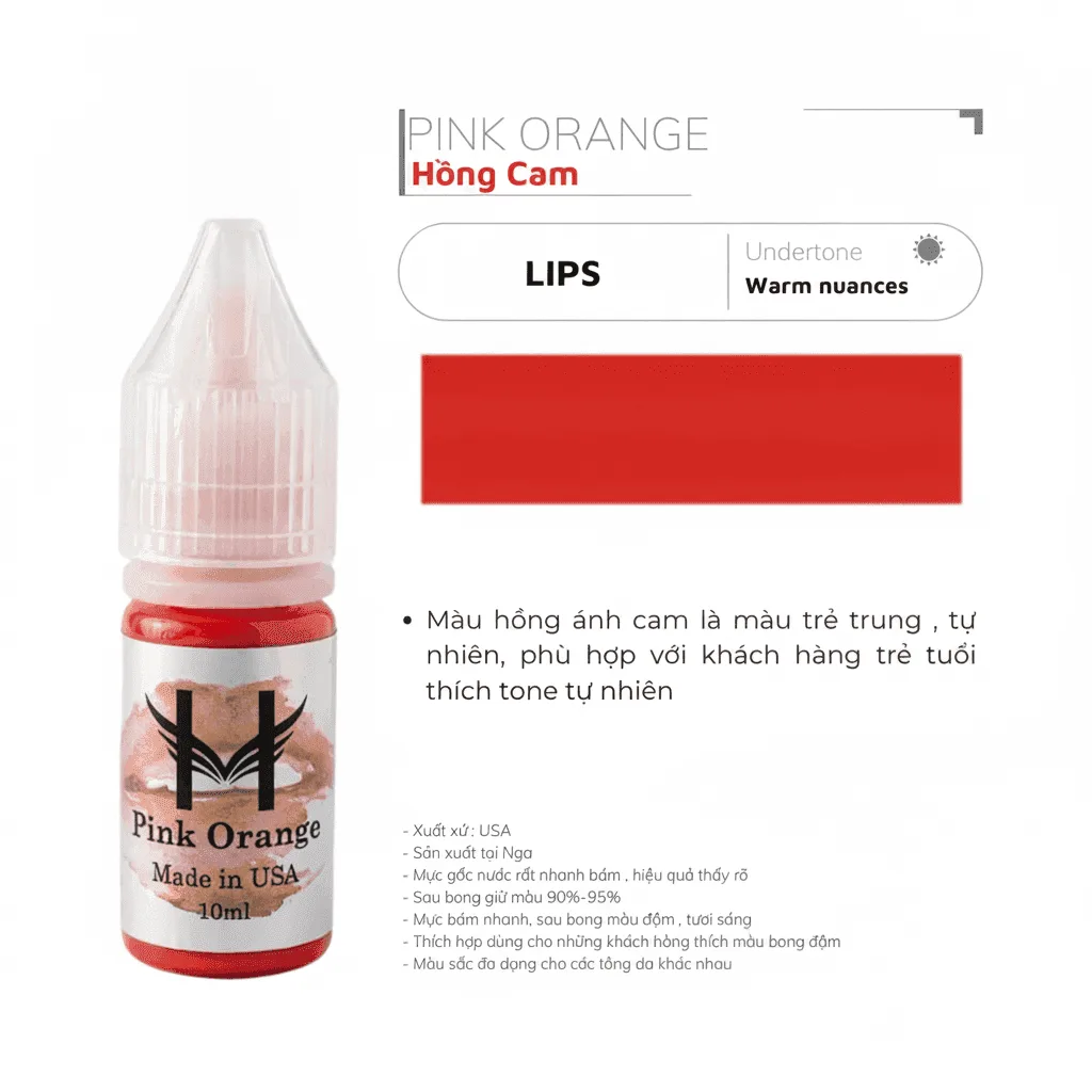 Mực Hoa Đào - Pink Orange - Hồng Cam