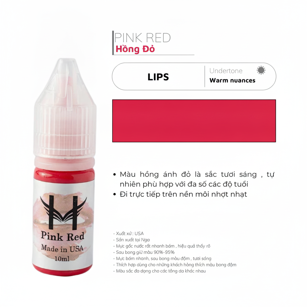 Mực Hoa Đào - Pink Red - Hồng Đỏ