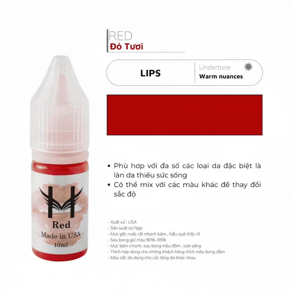 Mực Hoa Đào - Red - Đỏ Tươi