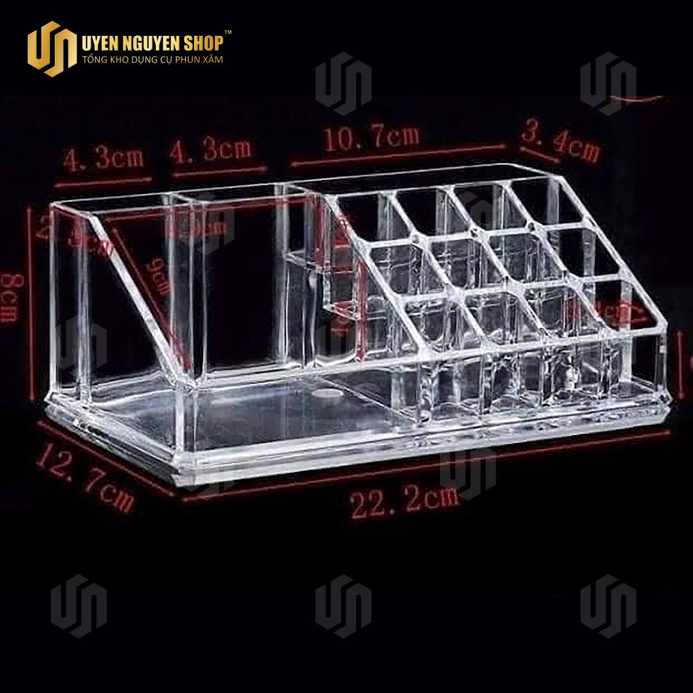 Kệ đựng mực phun xăm / Kệ đựng mỹ phẩm trong suốt tiện lợi/ dcpx Uyên Nguyễn